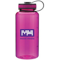 34 Oz. H2go Fuchsia Wide Water Bottle w/2-Tone Lid